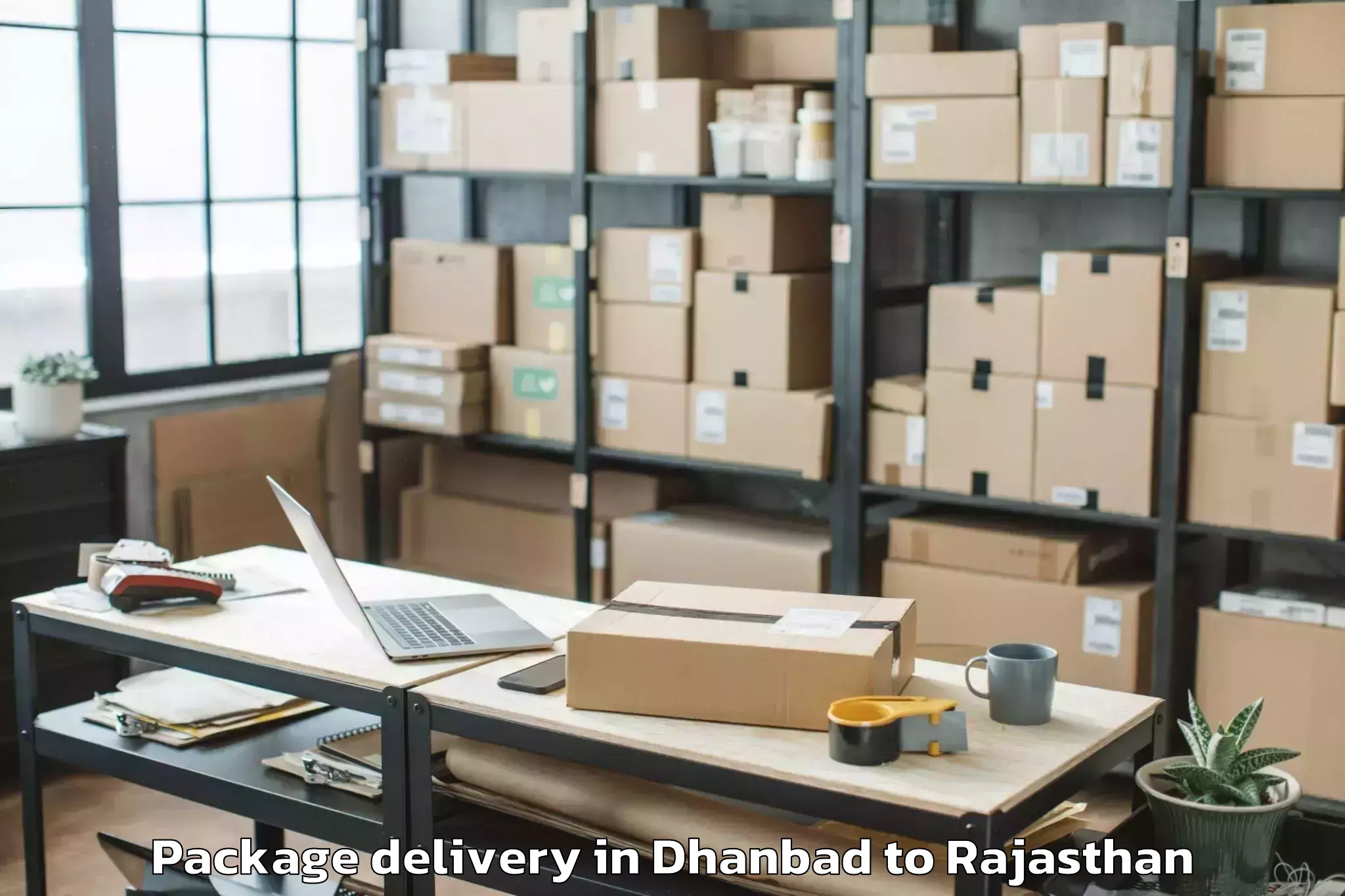 Get Dhanbad to Sanganeer Airport Jai Package Delivery